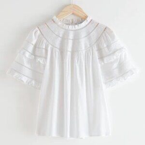 & Other Stories Ruffled Blouse (White, XS)